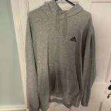 Adidas Shirts | Adidas Essentials - Mens Dark Gray Fleece Hoodie | Color: Gray | Size: Xxl