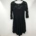 Free People Dresses | Free People Black Eyelash Lace Dress Size 10 | Color: Black | Size: 10