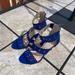 Jessica Simpson Shoes | Jessica Simpson Heels Sandals Blue Size 7 | Color: Blue | Size: 7