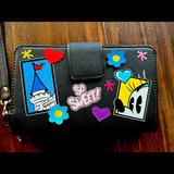 Disney Bags | Disney Wristlet Mickey And Minnie Mouse Black Wristlet Wallet | Color: Black/Pink | Size: Os
