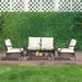 Red Barrel Studio® 8 Piece Sectional Seating Group w/ Cushions Synthetic Wicker/All - Weather Wicker/Wicker/Rattan in Brown | Outdoor Furniture | Wayfair