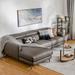 Gray Reclining Sectional - Orren Ellis 68" Wide Faux Leather Left Hand Facing Reclining Sofa & Chaise Faux Leather | 30.5 H x 68 W x 68 D in | Wayfair