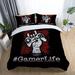 East Urban Home Textiles Bedding Cover Set Black Background 3D Game Handle Printed Bed Suit Duvet Cover Set, Queen Microfiber | Wayfair