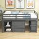 Elleri Twin 3 Drawer Loft Bed w/ Built-in-Desk by Harriet Bee in Gray | 44 H x 42 W x 78 D in | Wayfair FBED01E2A42F44658EE422A14DFDAAB1