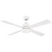 52" Fanimation Kwad Matte White LED Ceiling Fan with Remote