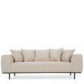 3-Sitzer-Sofa KAUFMAN - 3-Sitzer-Sofa, Sandtaupe & schwarzes Metall, B208