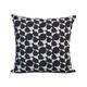 Coussin déhoussable exterieur décor Motif Graphique rond noir 45 x 45 cm - Proloisirs