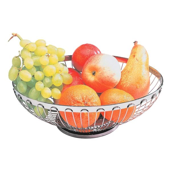 Cent Obstkorb Brotkorb silberfarben silber, 15x6.5x20 cm