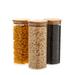 Glass Storage Containers with Bamboo Lids, Airtight Canisters for Pantry (32.5 oz, 3 Pack)
