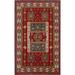 Geometric Traditional Kazak Oriental Area Rug Handmade Wool Carpet - 6'9" x 9'10"