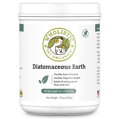 Wholistic Pet Organics Diatomaceous Earth Daily Mineral and Biting Inspect Relief for Dogs and Cats Supplement, 13 oz.