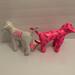 Pink Victoria's Secret Accessories | Lot Of 2 Vs Pink Dogs Iridescent White & Pink | Color: Pink/White | Size: Os