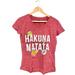 Disney Tops | Disney Lion King Womens Shirt Small S Hakuna Matata Burgundy Burnout Crew Neck | Color: Red | Size: S