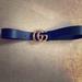 Gucci Accessories | Gucci Gold Gg Black Leather Belt 1.5 Width Size 36 | Color: Black | Size: Os