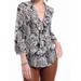 Anthropologie Tops | Anthropologie Hd In Paris Picea Wildlife Top 10 | Color: Black/White | Size: 10