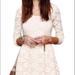 Free People Dresses | Free People Rose Garden Yellow Eyelet Lace Pleated Mini Dress Size S | Color: Cream/Yellow | Size: S