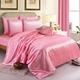 6 piece-Satin sheets Soft bedding shiny silky bedding in 11 colors bedding sets duvet/ duvet cover, Fitted sheet set, 4 pillow cases, complete bed sheet set-Double, King, Super king duvet set