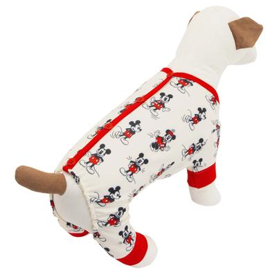 Harry Barker White Vintage Mickey Dog Pajamas, Large