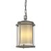 Hubbardton Forge Meridian 1 - Bulb Outdoor Hanging Lantern Aluminium, Steel in Gray | 12.7 H x 7.7 W x 7.7 D in | Wayfair 365610-1009