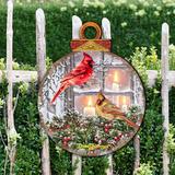 The Holiday Aisle® House Birds Diminutive Wall Decor Wood in Brown/Green/Red | 12 H x 9 W x 0.3 D in | Wayfair CC154746B51443D49685FCB2238979F3