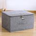 Rebrilliant Fabric Box Fabric in Gray | 11.81 H x 17.32 W x 11.41 D in | Wayfair CB9581CA804147E8AD3323652424C2E3