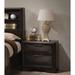 Transitional Style Nightstand , Wood Veneer Construction , Felt Lined Top Drawer Only