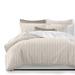 Cruz Ticking Stripes Taupe/Ivory Duvet Cover and Pillow Sham(s) Set