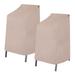 Modern Leisure® Chalet Stackable/High Back Patio Chair Cover, 2-Pack, 27"L x 27"W x 49"H, Beige - One Size