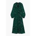 Iris & Ink Woman Cezanne Tiered Floral-print Chiffon Maxi Dress Emerald Size 6