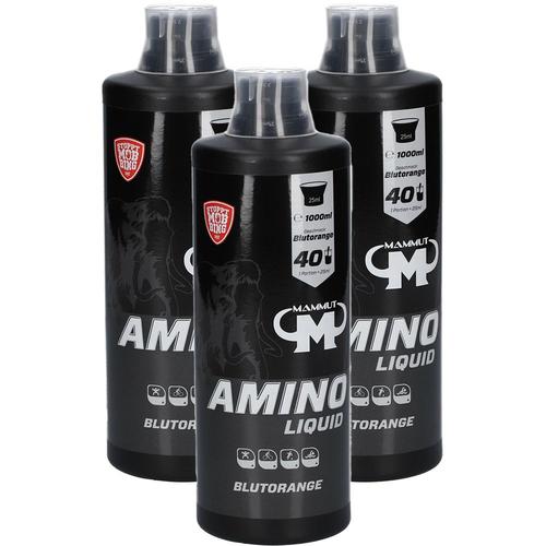 3x Mammut Amino Liquid Blutorange 3x1000 ml Flüssigkeit