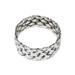 Weaving Metal,'Men's Sterling Silver Band Ring With Basket Weave Design'