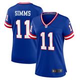 Women's Nike Phil Simms Royal New York Giants Classic Retired Player Game Jersey