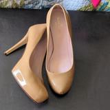 Kate Spade Shoes | Kate Spade Tan Platform Patent Leather Pumps | Color: Tan | Size: 7.5