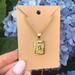 Urban Outfitters Jewelry | Huge Sale Gold Letter A Rectangle Pendant Necklace | Color: Gold | Size: Os