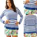 Lilly Pulitzer Sweaters | Lilly Pulitzer Camilla Linen Striped Boatneck Sweater Beach | Color: Blue/White | Size: Xs