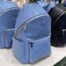 Kate Spade Bags | Kate Spade Leila Pebbled Leather Medium Dome Backpack Dusty Blue | Color: Blue/Gold | Size: Medium