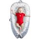 Baby Nest,Baby Lounger for Cosleeping-Portable Ultra Soft Breathable Newborn Lounger for Napping and Traveling (Light Blue)