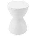 Hourglass Shaped Side Table, Hourglass Shaped Stool Wide Application Versatile Prevent Bumps for Fitting Room(White)