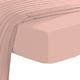 Pizuna Pure Combed Cotton Small Double Fitted Sheet Rose Pink, 600 Thread Count 100% Long Staple Cotton Small Double Fitted Sheets 120x200 cm, Sateen Weave 40 cm Deep Fitted Sheets 1 PC Rose Pink
