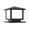 ULLGO Outdoor Metal Acrylic Cover Post Lamp E27 Rainproof Pier Mount Base Column Lamp Black Outdoor Pillar Light IP65 External Light Fixture Floor Lantern Wall Garage Lighting (Size : 30cm)