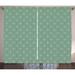 East Urban Home Riddoch Royal Lilies Floral Elements Geometric Semi-Sheer Curtain Panels Polyester | 63 H x 54 W in | Wayfair