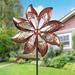 Exhart Double Pinwheel Kinetic Spinner Stake, 18 by 70 Inches Metal, Size 69.5 H x 18.0 W x 5.0 D in | Wayfair 73083-RS