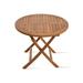 sohoConcept Pamela Teak Folding Dining 31.5" Round Table Wood in Brown/White | 29.5 H x 31.5 W x 31.5 D in | Outdoor Dining | Wayfair PAM-ROU-001