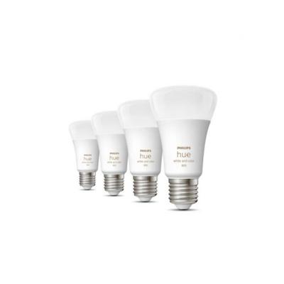 Philips Hue - 4 glÜhbirnen e27 6.5w a60 hue weiss und farbe ambiance 929002489604 32840200 Image