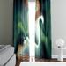 Deja Blue Studios Abstract Semi-Sheer Curtain Panels Metal in Green/Blue/Brown | 61 H in | Wayfair WC00079-4061