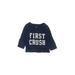 Baby Gap Sweatshirt: Blue Solid Tops - Size 6-12 Month