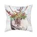 East Urban Home Reindeer Flower Crown Indoor & Outdoor Throw Pillow Polyester/Polyfill blend | 18 H x 18 W x 3 D in | Wayfair