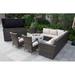 Latitude Run® 8 Piece Sectional Seating Group w/ Cushions Synthetic Wicker/All - Weather Wicker/Wicker/Rattan in Brown/Gray | Outdoor Furniture | Wayfair