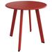 Corrigan Studio® Jakale Powder-coated Steel Outdoor Side Table Metal in Red | 18 H x 17.75 W x 17.75 D in | Wayfair