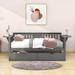 Harriet Bee Twin Size Wooden Daybed w/ 2 Drawers Wood in Gray | 34 H x 41 W x 79 D in | Wayfair DBD0519B02234D5E9D31D895FBE4C1CB